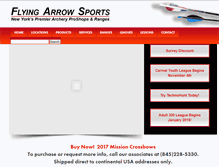 Tablet Screenshot of flyingarrowsports.com